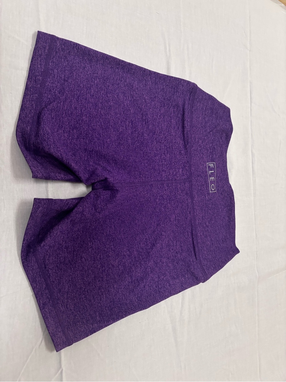 Fleo Women's Heathered Deep Purple Performance Shorts